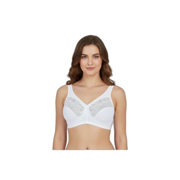 Glamorise MagicLift Wirefree Minimizer Bra 44F White - Picture 1 of 6